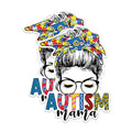 (2 Pack) Autism Mama Magnets - Awareness Magnets - Puzzle Piece Magnets- 5" On Longest Side - for Fridges, Toolboxes, Cars - Made in USA - MAG2952
