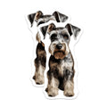 (2 Pack) Realistic Schnauzer Magnets - Dog Lover Decor - Pet Parent Home Accent - 5 Inches On Longest Side - Thick Durable Magnet - Made in USA - MAG29830