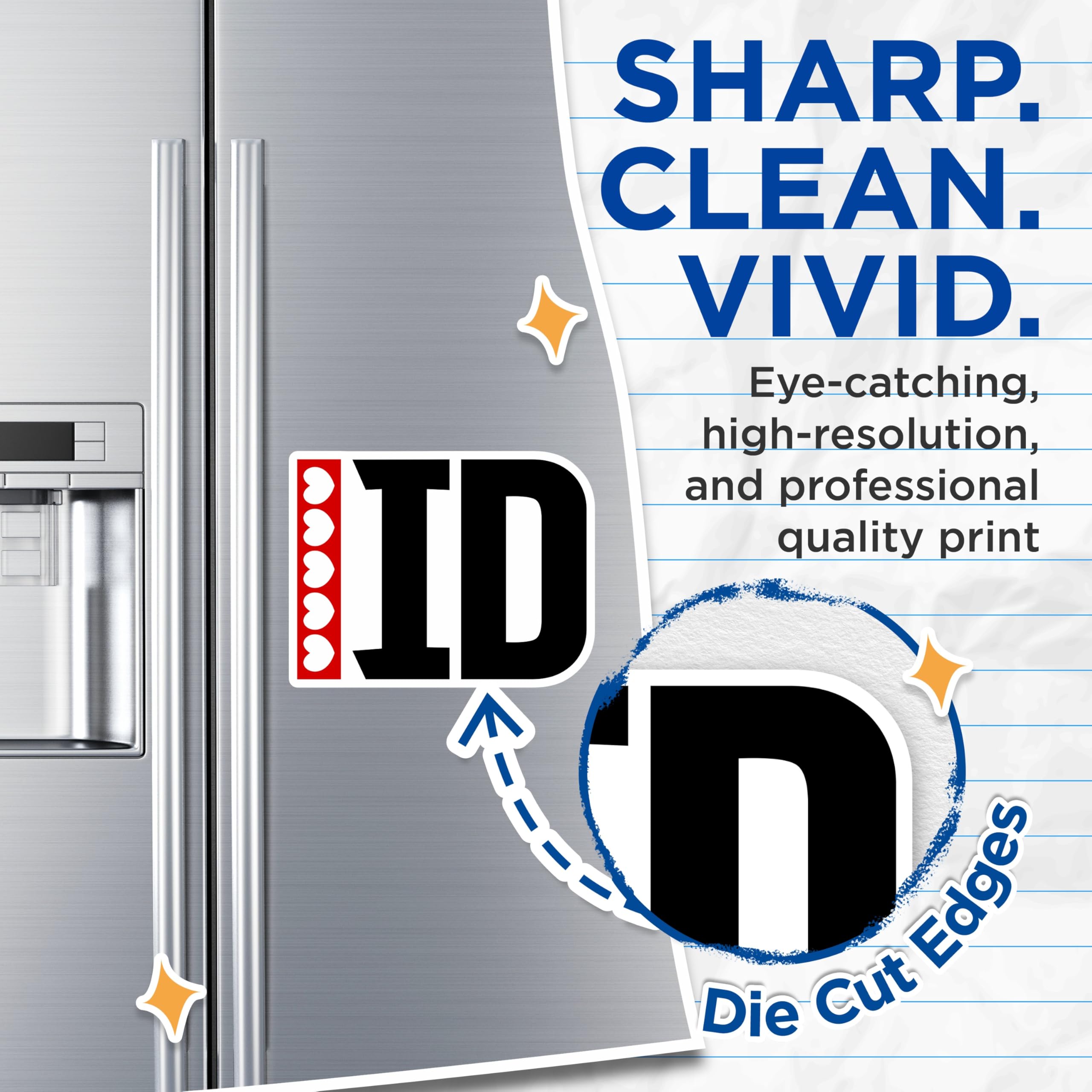(2 Pack) I Love ID Magnets - Idaho Design - State Pride Refrigerator Magnets - 5" On Longest Side - Premium Magnet - for Cars, Refrigerators, Toolboxes, Lockers - Made in USA - MAG17313
