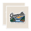 (2 Pack) Greenville South Carolina Magnets - Hometown Souvenir - Textile Center SC - 5" On Longest Side - Premium Magnet - for Cars, Refrigerators, Toolboxes, Lockers - Made in USA - MAG18995