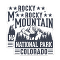 (2 Pack) Rocky Mountain National Park Magnets - Colorado Travel Souvenir - Mountain Elk Wildlife Decor - 5 Inches On Longest Side - Thick Durable Magnet - Made in USA - MAG19102
