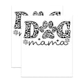 (2 Pack) Dog Mama Magnets - Animal Print Magnets - Paw Print Magnets for Dog Lovers - 5" On Longest Side - for Cars, Refrigerators, Toolboxes, Lockers - Made in USA BMCS3442