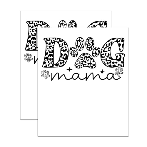 (2 Pack) Dog Mama Magnets - Animal Print Magnets - Paw Print Magnets for Dog Lovers - 5" On Longest Side - for Cars, Refrigerators, Toolboxes, Lockers - Made in USA BMCS3442