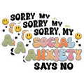 (3 Pack) Social Anxiety Decals - Laptop Decal - Anxiety Quote Decal - 3 Inches On Longest Side - Easy Peel & Apply - Made in USA - 3MCS6433