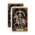 (2 Pack) Skeleton Rider Stickers - Unicorn Skeleton Sticker - Gothic Rainbow Stickers - 5" On Longest Side - Sticks to Smooth Flat Surfaces - Made in USA - BMCS4871