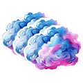 (3 Pack) Watercolor Cloud Decals - Artistic Design Stickers - Laptop Decals- 3 Inches On Longest Side - Easy Peel & Apply - Made in USA - 3MCS5532