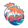 (2 Pack) Ibiza Magnets - Palm Tree Decor - Summer Beach Accessories - 5" On Longest Side - Premium Magnet - for Cars, Refrigerators, Toolboxes, Lockers - Made in USA - MAG18845