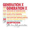 (2 Pack) Generation X Stickers - Funny Quote Stickers - Nostalgic Generation X Gifts - 5" On Longest Side - Sticks to Smooth Flat Surfaces - Made in USA - BMCS4866
