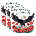 (3 Pack) All Gave Some Decals - Eagle Some Gave All - Patriotic Decals - 3 Inches On Longest Side - Easy Peel & Apply - Made in USA - 3MCS7125