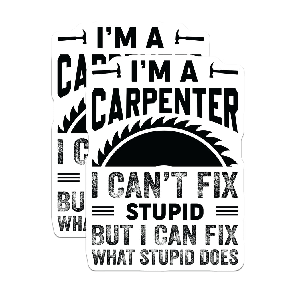 (2 Pack) Carpenter Magnets - Funny Work Humor - Woodworker Quote Decor - 5 Inches On Longest Side - Thick Durable Magnet - Made in USA - MAG20892