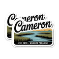(2 Pack) Cameron Louisiana Magnets - Wildlife Paradise Decor - Bayou State Souvenir - 5" On Longest Side - Premium Magnet - for Cars, Refrigerators, Toolboxes, Lockers - Made in USA - MAG17571