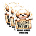 (3 Pack) Dog Digging Decals - Cute Puppy Stickers - Treasure Hunter - 3 Inches On Longest Side - Easy Peel & Apply - Made in USA - 3MCS2512