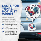 (2 Pack) Don't Be a Cock-Arel Magnets - Funny Rooster Magnets - Humorous Animal Magnets - Novelty Fridge Magnets - 5" On Longest Side - for Cars, Fridges, Toolboxes - Made in USA - MAG4516