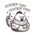 (2 Pack) Cluckin Cozy Chicken Magnets - Farmhouse Kitchen Decor - Cute Animal Refrigerator Accent - 5 Inches On Longest Side - Thick Durable Magnet - Made in USA - MAG39025