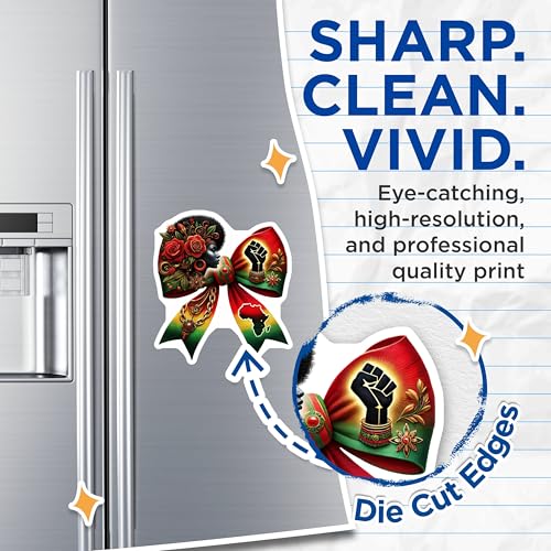 (2 Pack) Afrocentric Pride Magnets Magnets - African Culture - Empowerment Symbol - 5" On Longest Side - Made in USA - Sticks to Refrigerators & Metal Surfaces - MAG8615