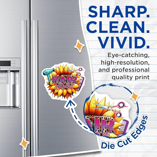 (2 Pack) Hair Stylist Magnets - Hairdresser Decoration - Salon Equipment Decor - Hair Styling Tools - 5" On Longest Side - for Cars, Fridges, Toolboxes - Made in USA - MAG7580