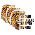(3 Pack) Lion Dad Decals - The Man The Myth - Laptop Decal - Father's Day Decals - 3 Inches On Longest Side - Easy Peel & Apply - Made in USA - 3MCS4604