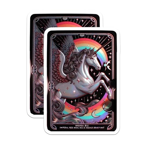 (2 Pack) Fantasy Unicorn Decor Magnet - 5" On Longest Side - Sticks to Smooth Flat Surfaces - Made in USA - MAG10121