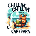 (2 Pack) Chillin' Capybara Magnets - Funny Animal Magnets - Cute Cartoon Magnets for Home Decor- 5" On Longest Side - for Fridges, Toolboxes, Cars - Made in USA - MAG2672