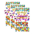 (3 Pack) Autism Awareness Decals - Superpower - Puzzle Piece- 3 Inches On Longest Side - Easy Peel & Apply - Made in USA - 3MCS5413