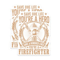 (2 Pack) Firefighter Hero Quote Magnets - First Responder Appreciation Display - Fire Hydrant Axe Art Decor - 5 Inches On Longest Side - Thick Durable Magnet - Made in USA - MAG19038