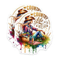 (2 Pack) Country Life Stickers - Best Life - Rustic Nature Art - 5" On Longest Side - Sticks to Smooth Flat Surfaces - Made in USA - BMCS6603