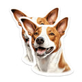 (2 Pack) Basenji Dog Magnets - Pet Lover Refrigerator Decor - Canine Car Accessories - Animal Art Illustration - 5 Inches On Longest Side - Thick Durable Magnet - Made in USA - MAG28799