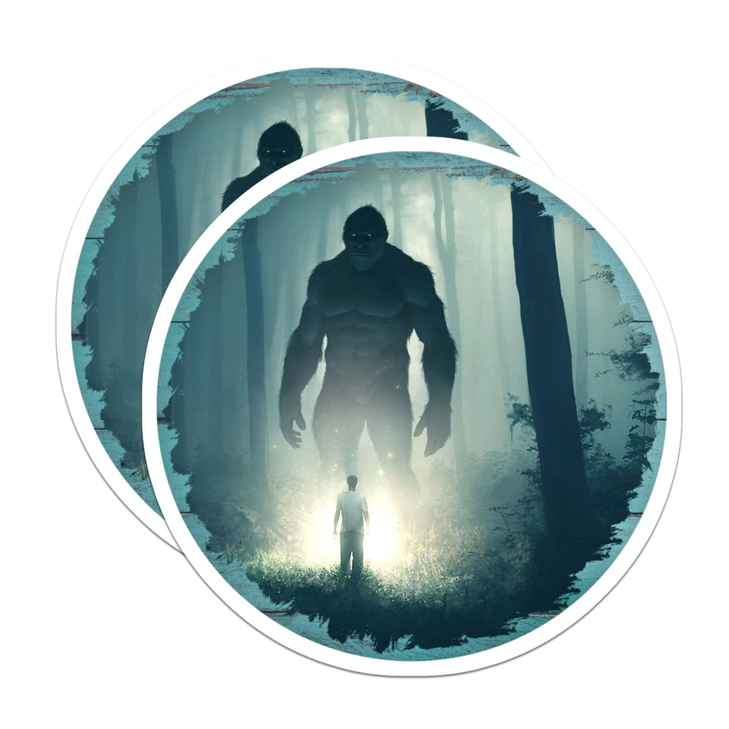(2 Pack) Bigfoot Magnets - Sasquatch Cryptid Lore - Mythical Forest Creature - Paranormal Decor Collection - 5 Inches On Longest Side - Thick Durable Magnet - Made in USA - MAG30303
