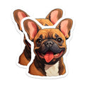 (2 Pack) French Bulldog Magnets - Dog Lover Gift - Cute Animal Prints for Fridge - 5" On Longest Side - for Cars, Fridges, Toolboxes - Made in USA - MAG3945
