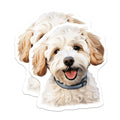 (2 Pack) Happy Goldendoodle Magnets - Cute Doodle Dog Decor - Pet Lover Refrigerator Art - 5 Inches On Longest Side - Thick Durable Magnet - Made in USA - MAG27832