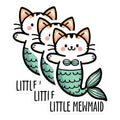 (3 Pack) Little Mewmaid Decals - Mermaid Cat - Funny Laptop Decals - 3 Inches On Longest Side - Easy Peel & Apply - Made in USA - 3MCS1911