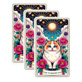 (3 Pack) Turkish Van Cat Decals - Tarot Card Decal - Laptop Decal - 3 Inches On Longest Side - Easy Peel & Apply - Made in USA - 3MCS0122