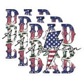 (3 Pack) American Dad Decals - Patriotic Dad - Father's Day Decals - 3 Inches On Longest Side - Easy Peel & Apply - Made in USA - 3MCS7268