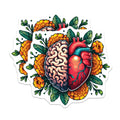 (2 Pack) Brain Heart Anatomy Magnets - Floral Mind Emotion Artistic Design - Psychological Body Organ Aesthetic Decor - 5 Inches On Longest Side - Thick Durable Magnet - Made in USA - MAG19835