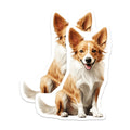 (2 Pack) Happy Smiling Dog Magnets - Cute Pet Lover Decor - Animal Enthusiast Collectible - 5 Inches On Longest Side - Thick Durable Magnet - Made in USA - MAG26265
