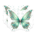 (2 Pack) Emerald Butterfly Magnets - Teal Aesthetic Decor - Whimsical Fairycore Art - Magical Fantasy Accent - 5 Inches On Longest Side - Thick Durable Magnet - Made in USA - MAG39423