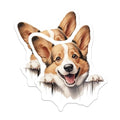 (2 Pack) Cute Animal Magnet - Dog Lover Decor - 5" On Longest Side - Sticks to Smooth Flat Surfaces - Made in USA - MAG10245