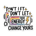 (2 Pack) Positive Energy Magnets - Motivational Phrase - Inspirational Home Decor - 5" On Longest Side - Premium Magnet - for Cars, Refrigerators, Toolboxes, Lockers - Made in USA - MAG16152