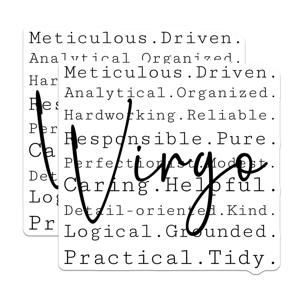 (2 Pack) Virgo Zodiac Magnets - Astrology Sign - Virgo Traits Horoscope Refrigerator - 5" On Longest Side - Sticks to Smooth Flat Surfaces - Made in USA - MAG10556