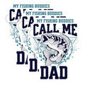(3 Pack) Fishing Dad Decals - Bass Fish - Laptop Decals - 3 Inches On Longest Side - Easy Peel & Apply - Made in USA - 3MCS2314