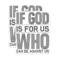 (2 Pack) Powerful Scripture Quote Magnets - If God is for Us Verse - Christian Inspirational Refrigerator Decor - 5 Inches On Longest Side - Thick Durable Magnet - Made in USA - MAG19655