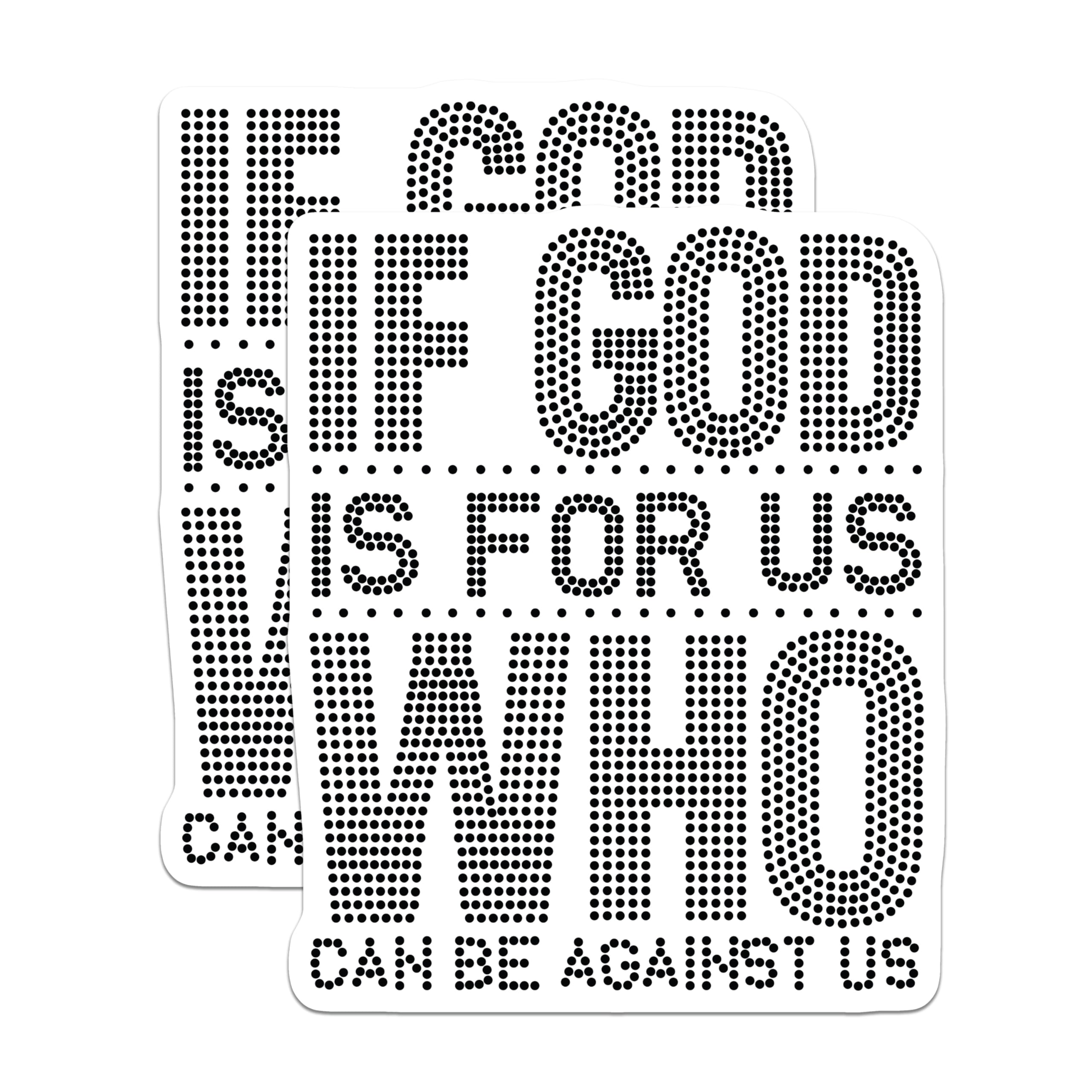(2 Pack) Powerful Scripture Quote Magnets - If God is for Us Verse - Christian Inspirational Refrigerator Decor - 5 Inches On Longest Side - Thick Durable Magnet - Made in USA - MAG19655