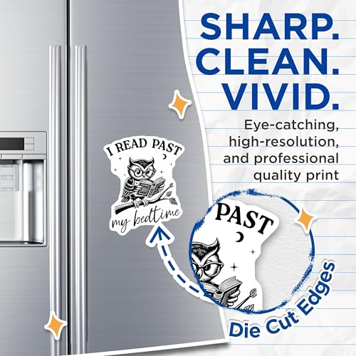 (2 Pack) I Read Past My Bedtime Magnets - Owl Reading - Cute Book Lover - Night Owl - Fun Literacy - 5" On Longest Side - for Cars, Refrigerators, Toolboxes, Lockers - Made in USA BMCS3501
