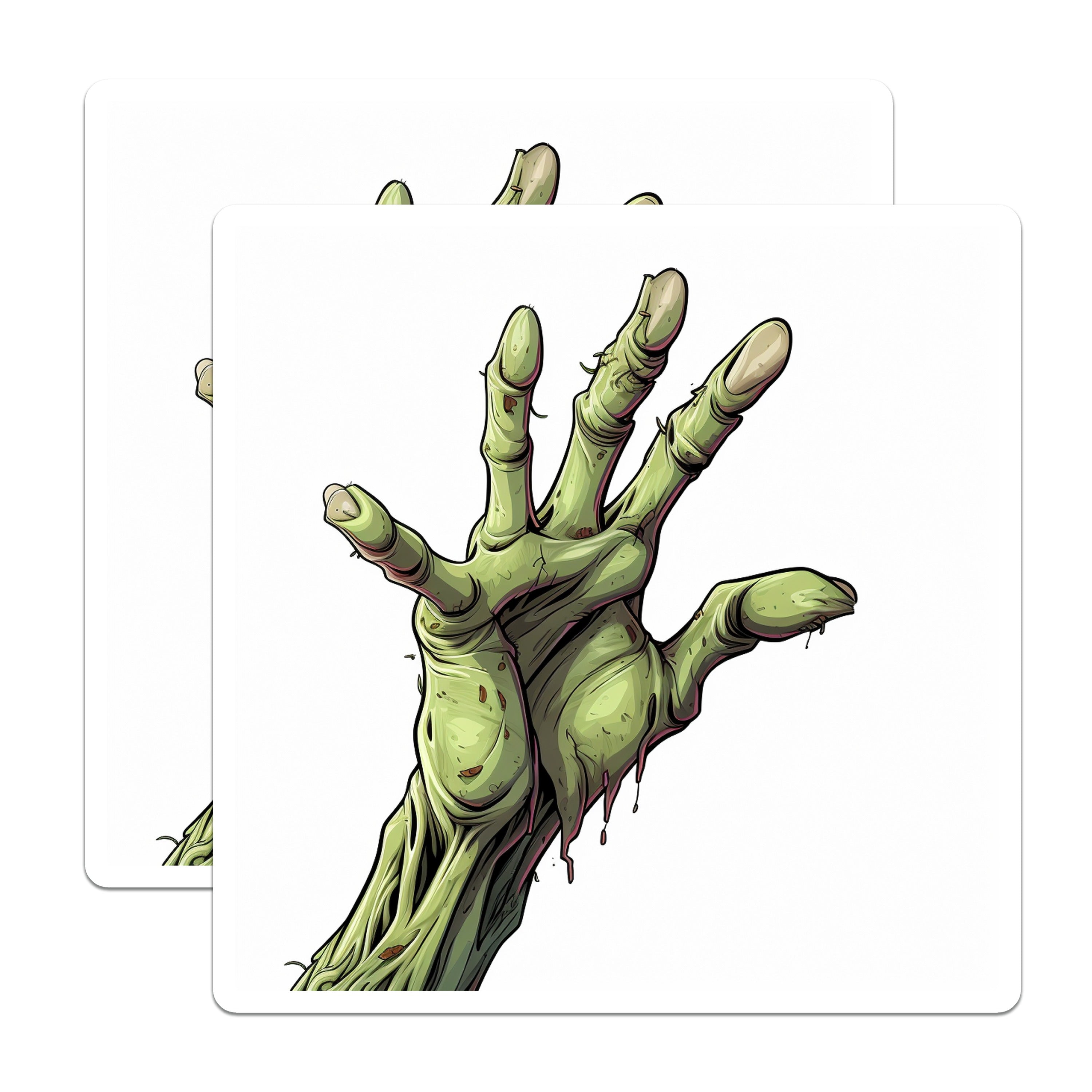 (2 Pack) Zombie Hand Magnets - Horror Decor - Halloween Kitchen Art - Spooky Fridge Accessory for Undead Fans - 5 Inches On Longest Side - Thick Durable Magnet - Made in USA - MAG37694