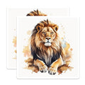 (2 Pack) Lion Stickers - 5" On Longest Side - Sticks to Smooth Flat Surfaces - Made in USA - BMCS8698 - BMCS8698