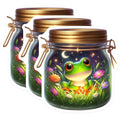 (3 Pack) Frog in a Jar Decals - Cute Animal Stickers - Whimsical Home Decor - 3 Inches On Longest Side - Easy Peel & Apply - Made in USA - 3MCS8116