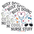 (3 Pack) Nurse Life Decals - Busy Doing Cool Stuff - Laptop Decal- 3 Inches On Longest Side - Easy Peel & Apply - Made in USA - 3MCS5821