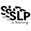 (3 Pack) SLP in Training Decals - Speech Language Pathologist - Student Decal - 3 Inches On Longest Side - Easy Peel & Apply - Made in USA - 3MCS4080
