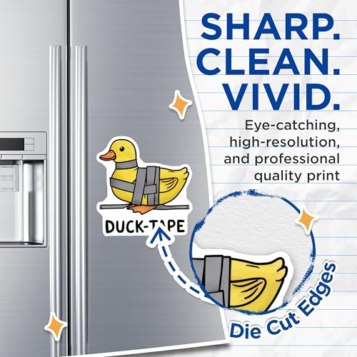 (2 Pack) Cute Duck Kitchen Decor Magnet - 5" On Longest Side - Sticks to Smooth Flat Surfaces - Made in USA - MAG9532