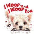 (2 Packs) I Woof You Bichon Frise Magnets - Bichon Frise Dog Mom or Dad Magnets - 5 Inches On Longest Side - Premium Magnet - for Fridges, Toolboxes, Cars - Made in USA - MAG2372